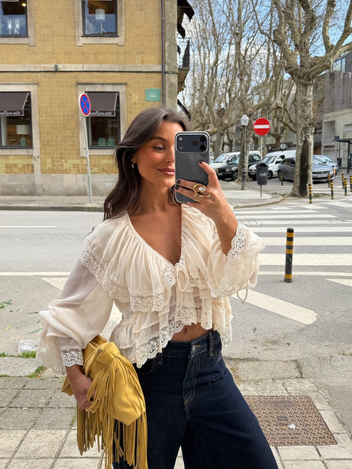 Blusa Encaje Crema - foto 2