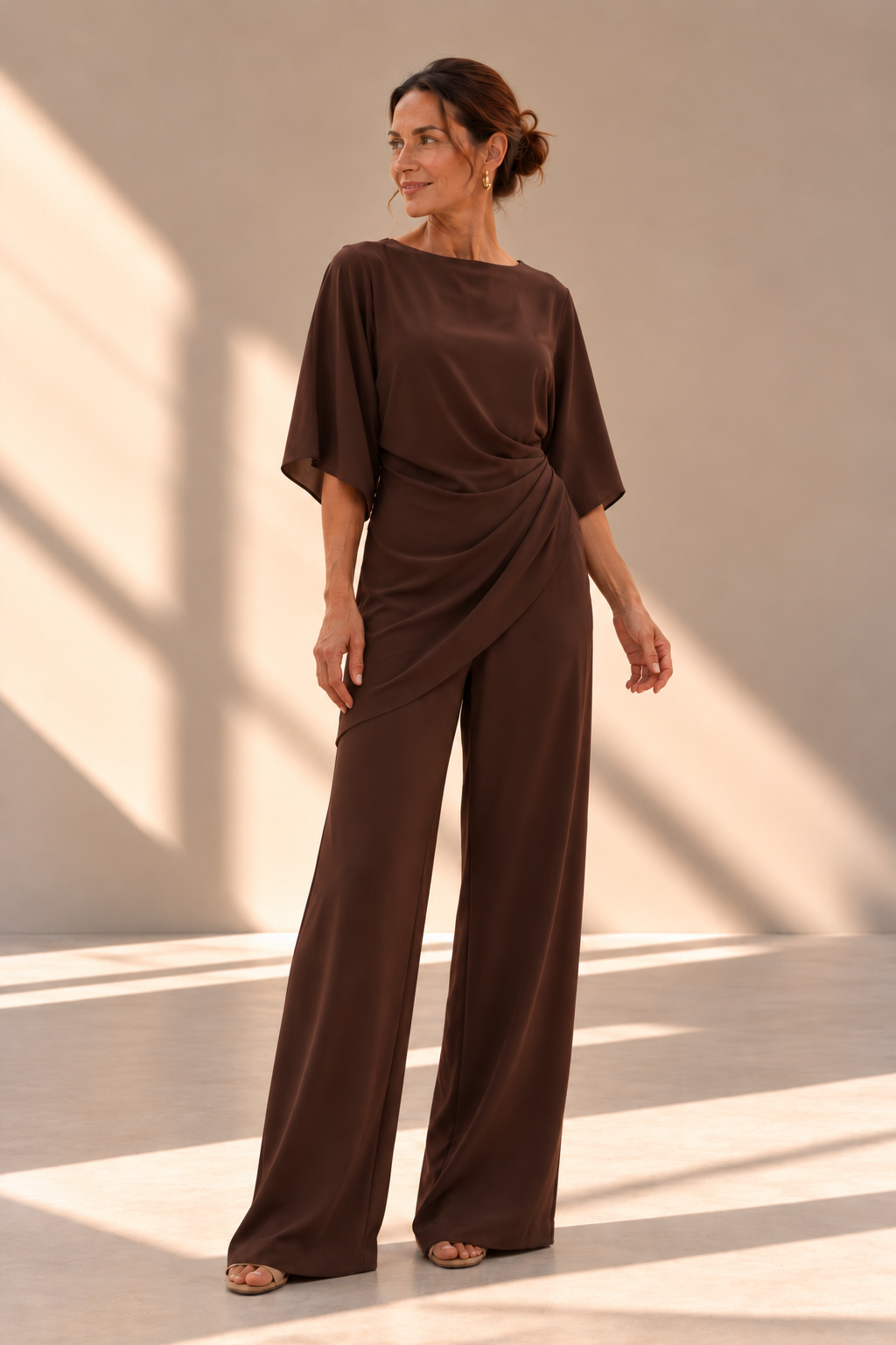 Conjunto Ronda | Blusa Drapeada y Pantalón Ancho