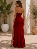 Alba — Vestido midi con espalda descubierta
