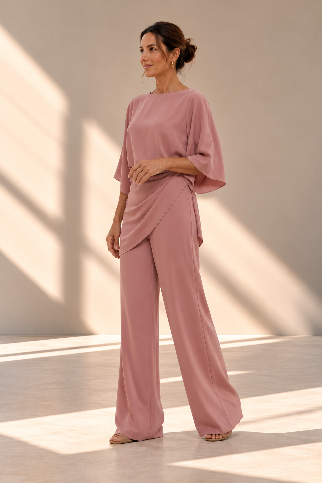 Conjunto Ronda | Blusa Drapeada y Pantalón Ancho