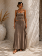 Conjunto Capri Top y Falda Larga