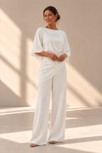 Conjunto Ronda | Blusa Drapeada y Pantalón Ancho