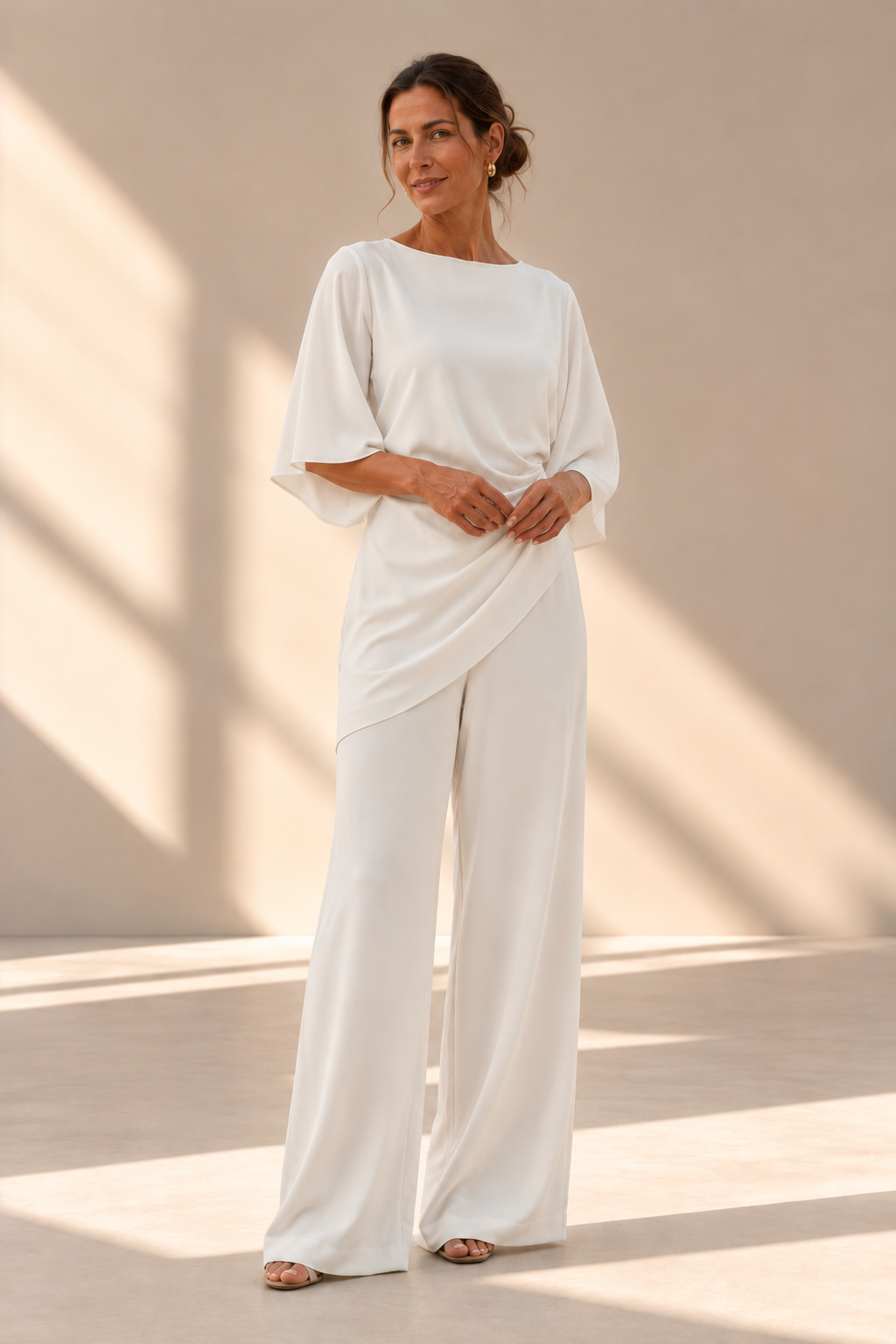 Conjunto Ronda | Blusa Drapeada y Pantalón Ancho