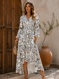 Bruna — Vestido midi con cuello en V