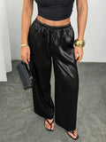 Pantalón Satinado Negro