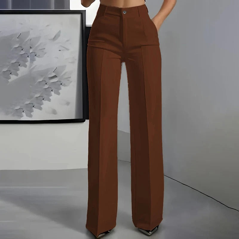 Pantalón Cintura Alta Rojo Vino